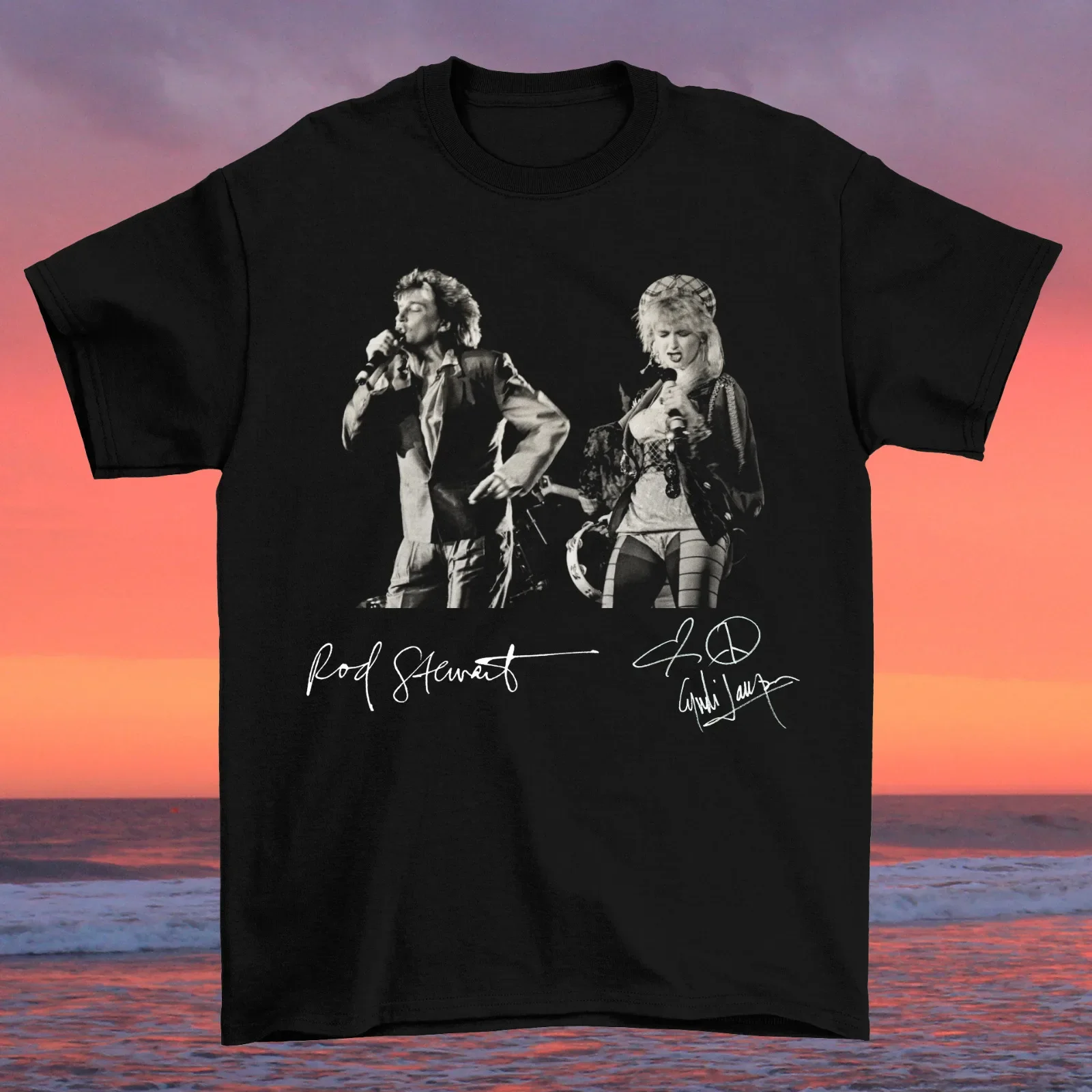 Rod Stewart and Cyndi Lauper Summer Tour Shirt Unisex All size Men's T Shirt