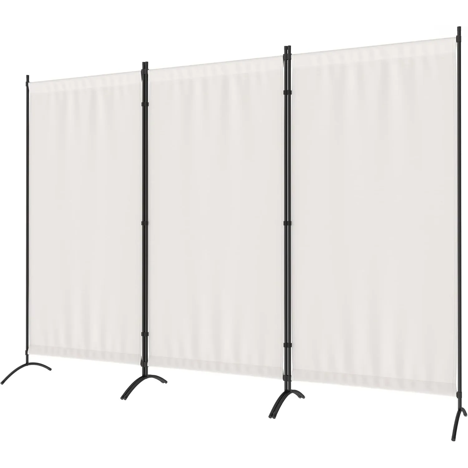 Room Divider Folding Privacy Screens 3 Panel Partitions Dividers Portable Separating for Home Office Bedroom Dorm Decor (White)