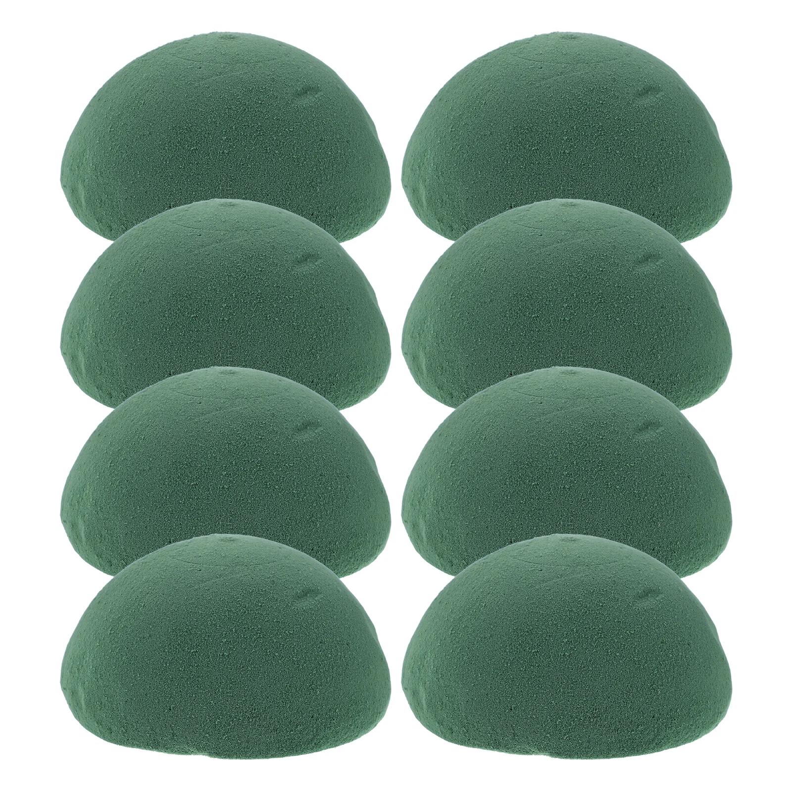 8 قطعة كتل رغوة الأزهار المستديرة الخضراء نصف الكرة رغوة الحرفية الجافة 3.54x1.77 بوصة لمستلزمات ترتيب باقة الزهور الاصطناعية