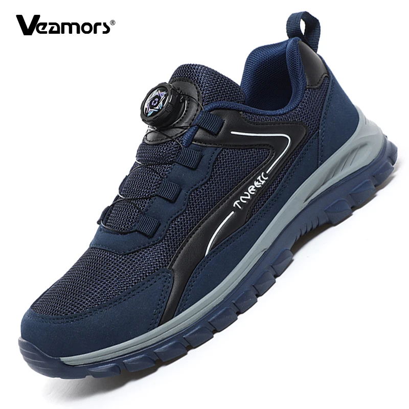 

Men's Breathable Hiking Shoes Fashion Rotating Buckle Casual Sneakers Male Non-slip Outdoor Sports Shoes for Walking Trekking