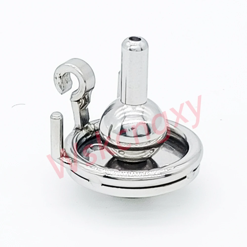 Stainless Steel Flat Male Chastity Devices Extrem Mini Cock Cage with Knot Urethral Catheter Sex Toys for Men Sissy Penis Lock - view 5