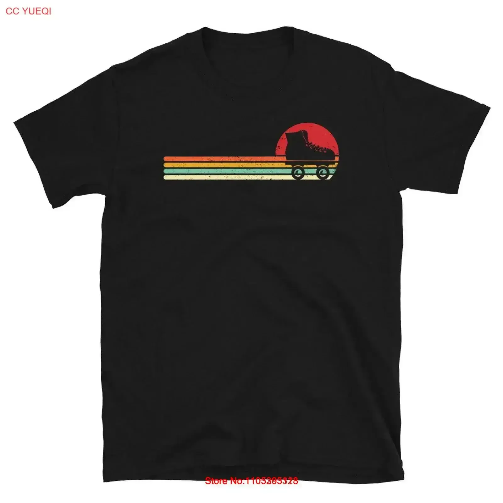 Camiseta vintage de patinaje con ruedas, transpirable, con efecto lavado, estilo skater, para patinaje en línea, patinaje sobre ruedas, patinaje derby