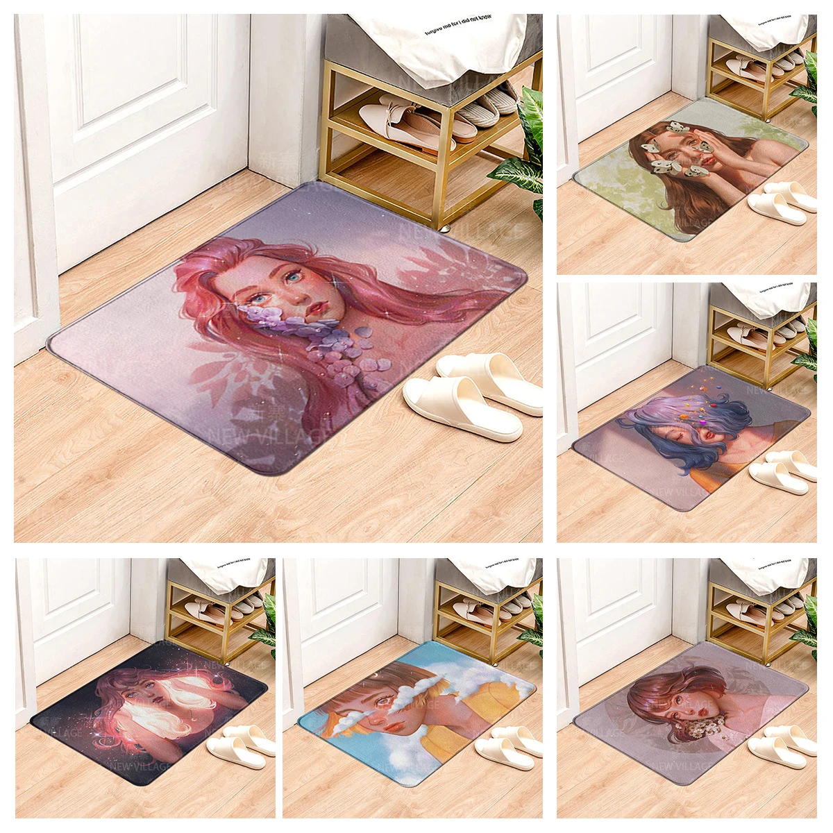 House entrance carpet Home Colorful animals doormat  Room Bath mat Foot mat bathroom non-slip mat Kitchen water absorption mat