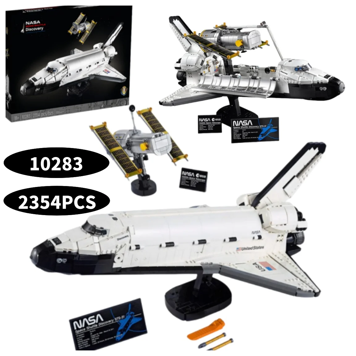 2354PCS Space Shuttle Model Building Blocks 10283 Building Blocks Spacecraft Children's DIY Toys Children's Birthday Gifts