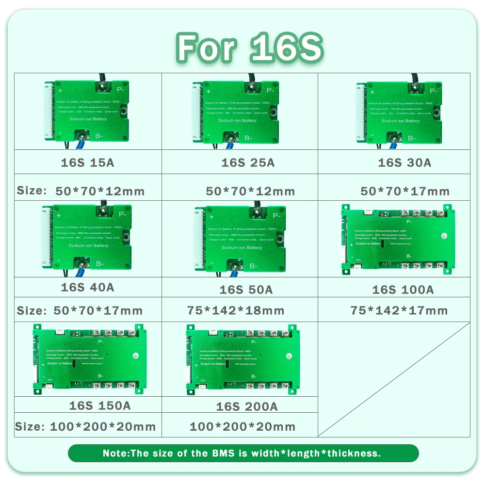 SelianEnergy SIB BMS 4S 10A/20A/30A/40A SIB NA-ION BMS DIY 4S 12V 18650 Sodium-ion Battery cell Protection Board BMS