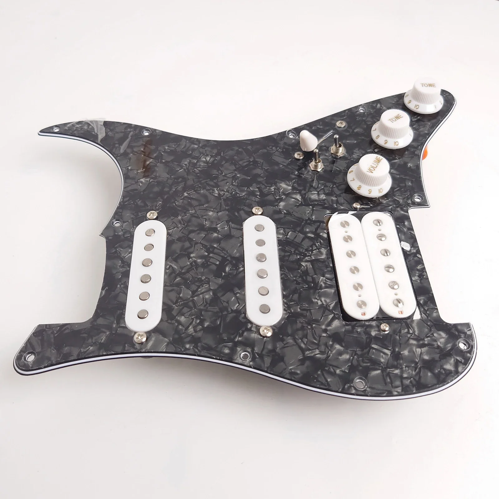 Set Pickguard gitar berkabel, bagian pengganti gitar elektrik gitar ST SSH Alnico 5 Humbucker