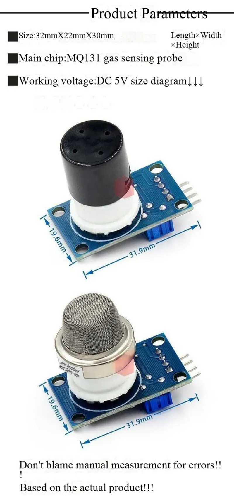 MQ-131 Modul Ozon-Gasdetektion Ozon-Sensormodul Luftqualitätsdetektion – Detail 3