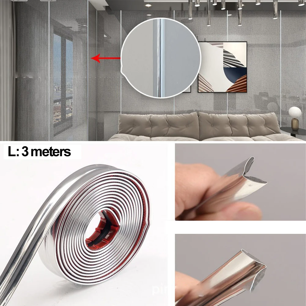 Accidental Bumps Protection Wall Corner Moulding DIY Line Molding Effective Furniture Protection Flexible Material