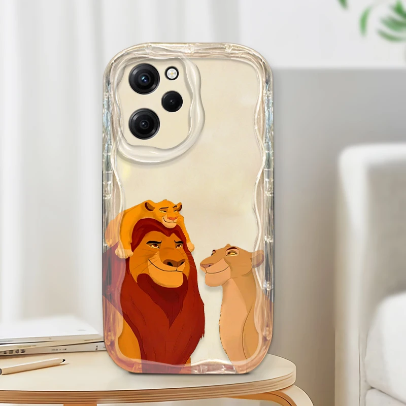 디즈니 라이온 킹 커버, 샤오미 레드미 노트 13 12 12 프로 11 10 프로, POCO F4 X3 X4 GT X5 X6 웨이브 오일 폰 케이스