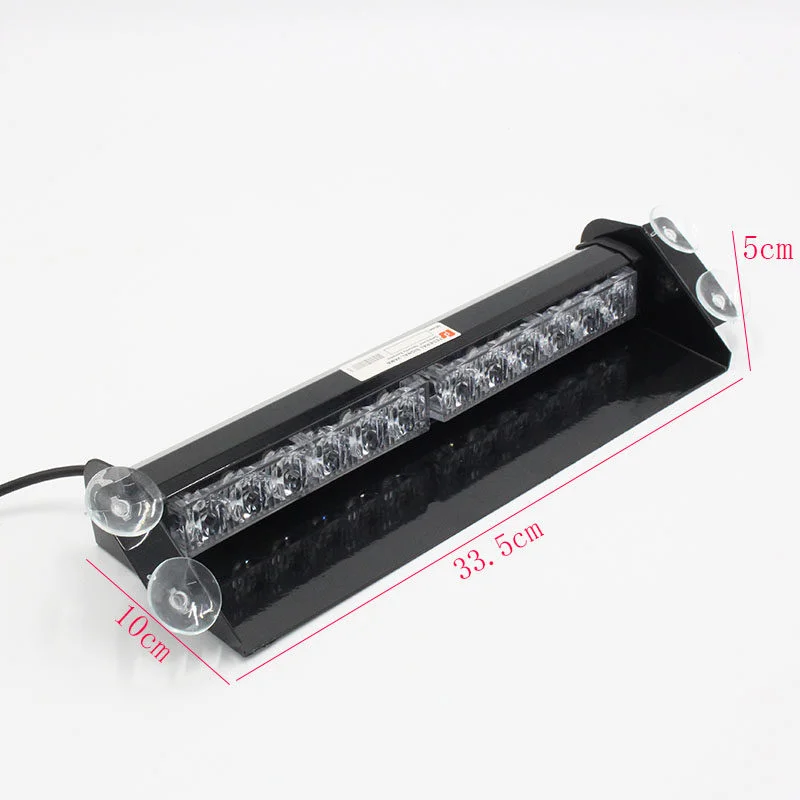 2 Sections Car Front Rear Windshield Warning Lights Suction Cup Strobe Lamp Flashing Traffic Lights LED Road Safety Multimodal
