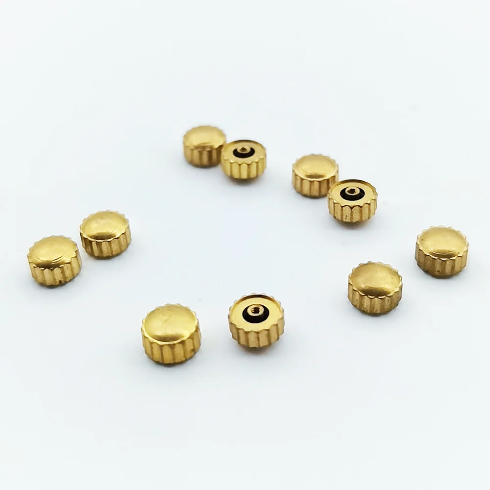 

Watch accessories watch crown suitable for Shanghai Tongji 7120 movement head gold crown head 10PCS Watch repair parts