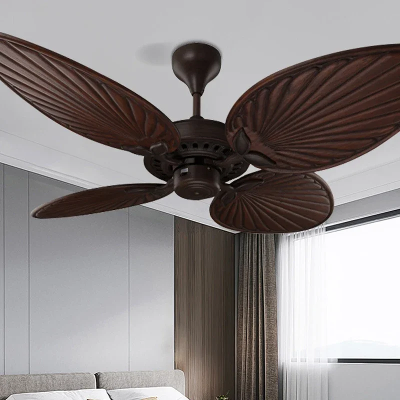 BERTH  Nordic Without lights Ceiling Fan Retro Living Room Bedroom Study Cafe Hotel