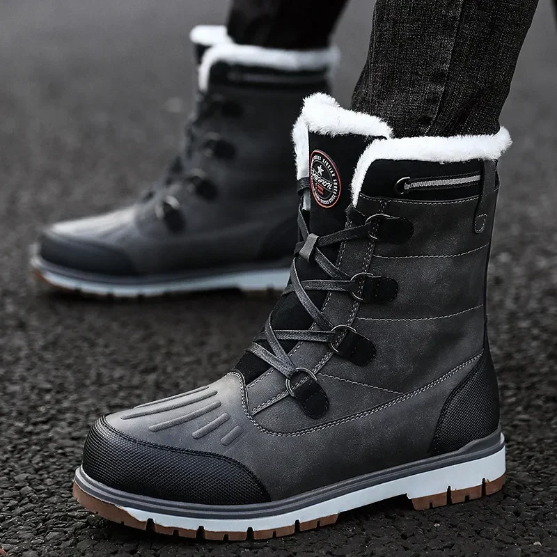 High Quality Winter Snow Boots Men\'s Plush Warm Comfortable Anti Slip Wear-resistant Waterproof Outdoor Casual Cotton Shoes