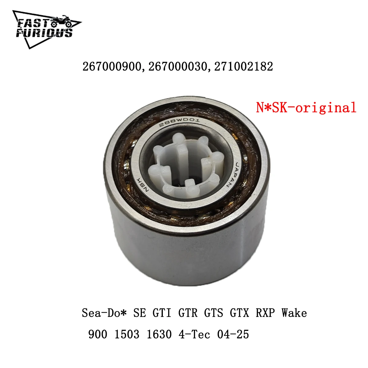 

Jet Pump Bearing,Fits Sea-Do* SE GTI GTR GTS GTX RXP Wake 900 1503 1630 4-Tec 04-25,P/N:267000030 267000900 271002182