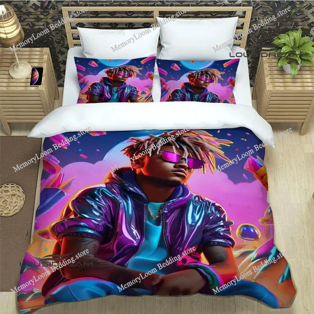 

Rapper Juice Wrld 999 Retro Bedding Sets Exquisite Supplies Set Duvet Cover Bed Comforter Set Bedding Set Luxury Birthday Gift