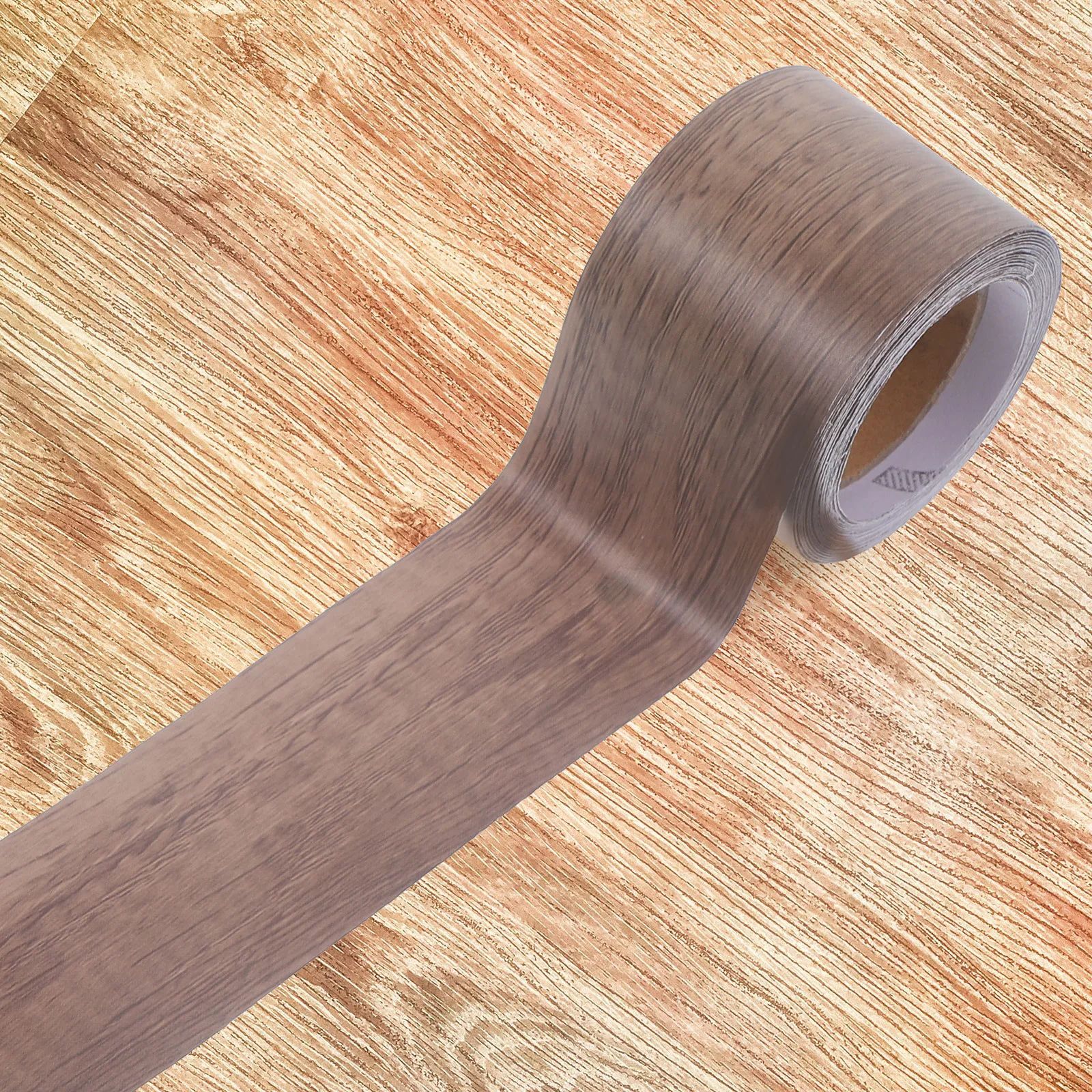 

2 Rolls 393.00X2.00In Wood Grain Repair Tape Self-Adhesive Edge Banding For Furniture Cabinet Flooring Door Trim Protection Home