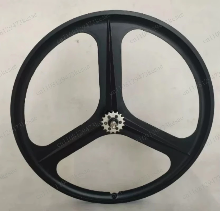 for 700C Fixed Gear Bicycle 3-Spoke Mag Wheel Set Integrated One-Piece Front Rear Wheelset for Fixie Bike