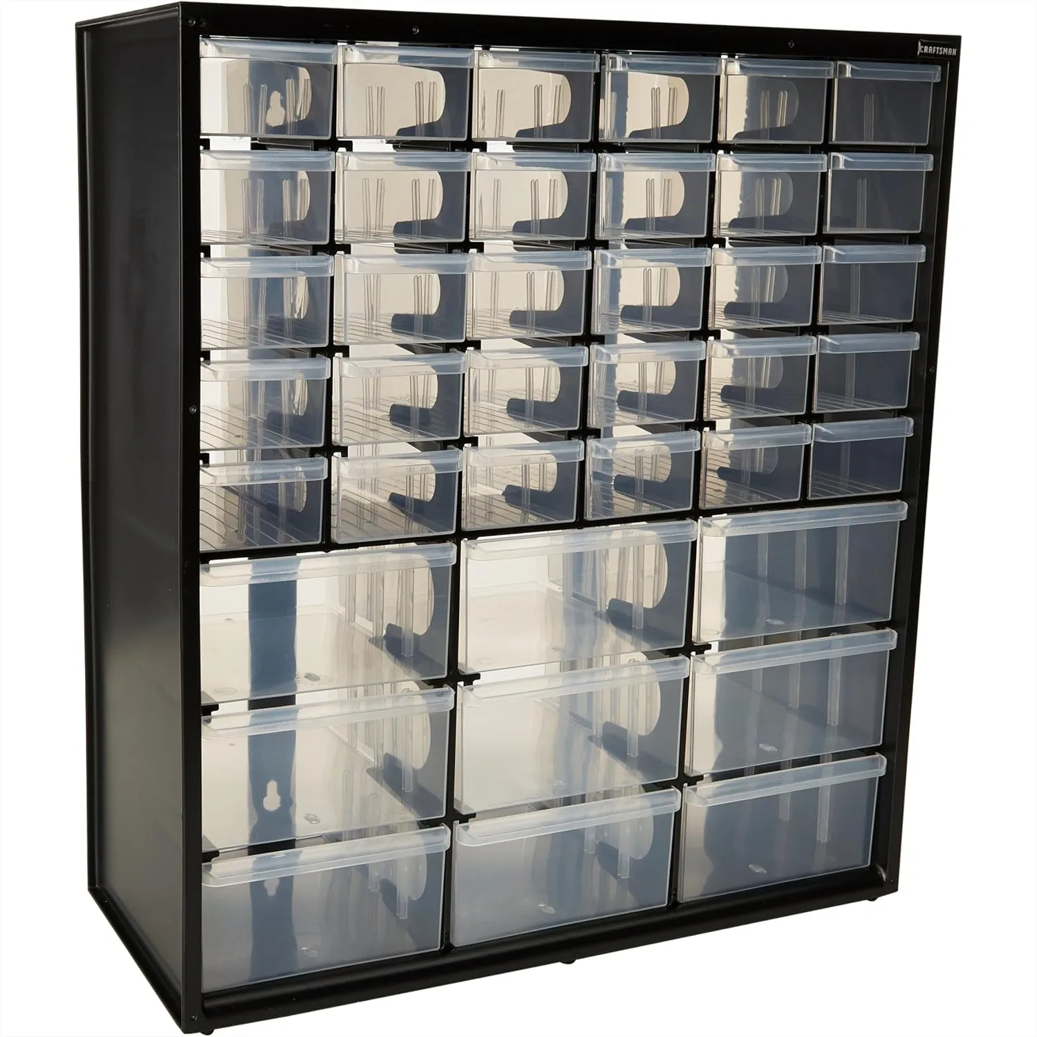 

Large Storage Organizer with 39 Compartments, Plastic Drawer System for Small Parts