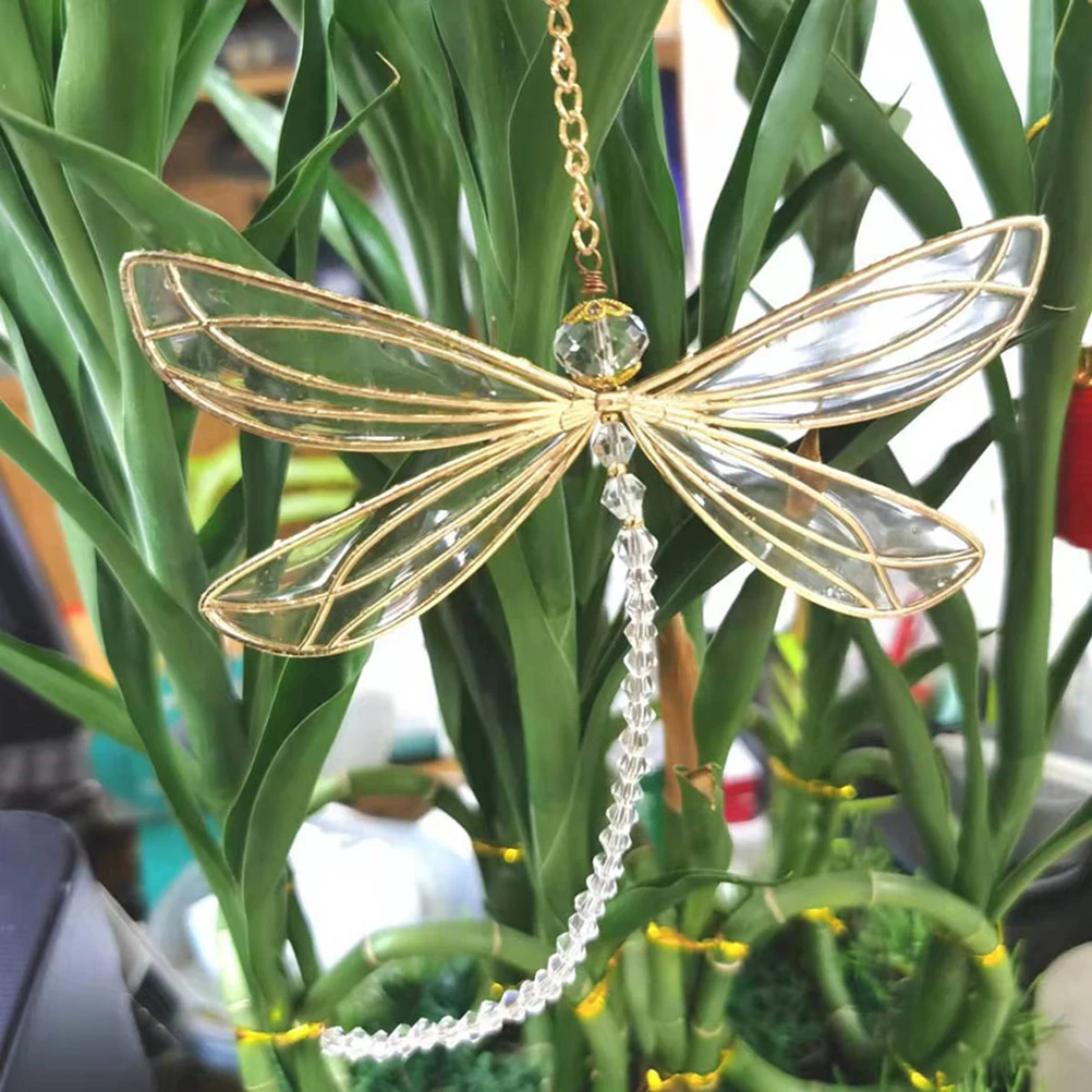 

Crystal Sun Catcher Dragonfly Window Hanging White Colorful Pendant Decoration