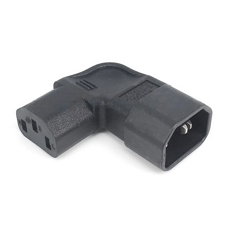 IEC 320 C14 to C13 Left Right Angle AC Adapter IEC 3Pole IEC 320 3pin Male to Female extend 90 Degree Down Up Angle AC converter