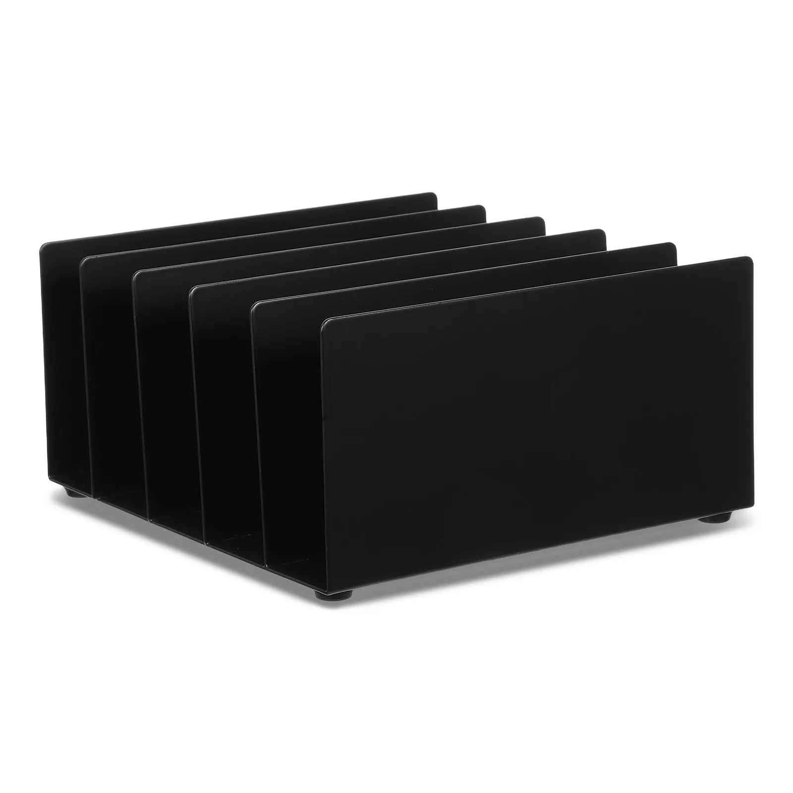 

Black Metal Mail Holder Multi-Function Desktop Document Organizer Office Home Letter Sorter File Stand Desk Storage Organizer