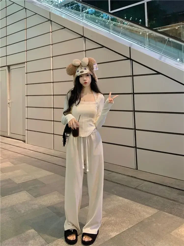 Halter T-shirts Frauen Grundlegende Casual Hotsweet Alle-spiel Frühling Beliebte Patchwork Gestellte Elegante Mode Weiche Chic Koreanischen Stil