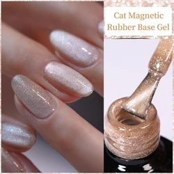 UR SUGAR 7ml Silver Glitter Cat Magnetic Rubber Base Gel Semi Permanent Soak Off UV LED UV Nail Art Varnish Construction Gel