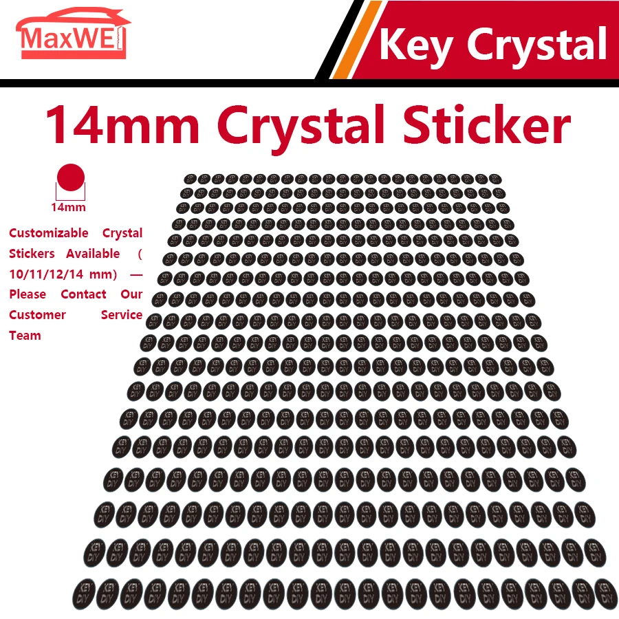 B Customized 14mm Round Car Key Fob Remote Resin Crystal Epoxy Badge Sticker Symbol Emblem For Keydiy Kd Xhorse Vvdi Mahindra