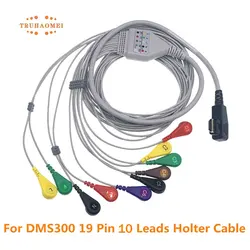 ECG Holter Cable 19 Pin HDMI USB 5 Leads 7 Leadwires 10 Lead Snap 4.0 For DMS 300-3A DMS-300 4A DM Software Multi-Diag Recorder