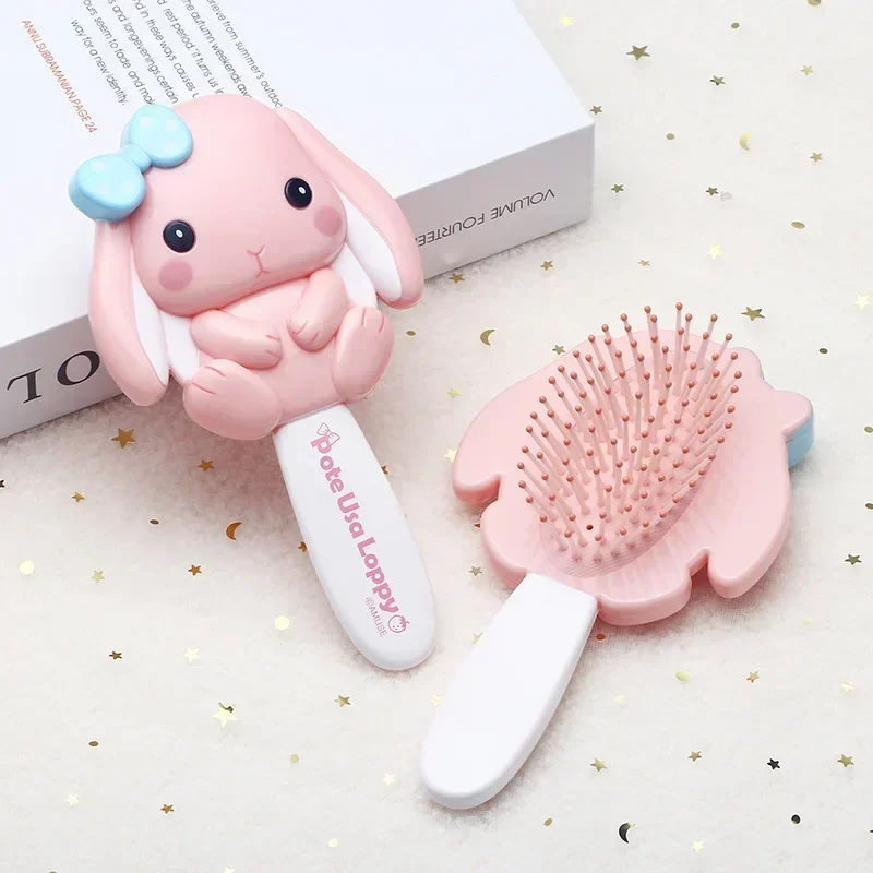 1pc Mermaid Combs for Kids Cute Air Cushion Massage Comb for Girls ChildrenCartoon Rabbit Dress Up Make Upshair Care Gifts Green