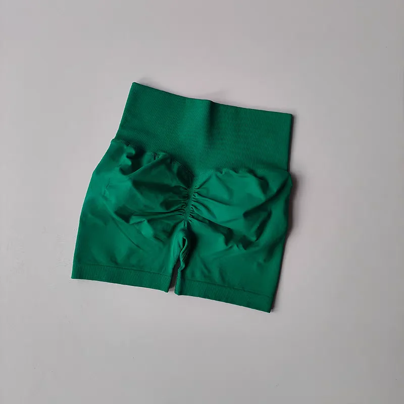 Summer High-Waist Women's Yoga Shorts Breathable Fitness Butt Lift Sports Running Shorts Cycling Push-Up Workout Gym Shorts