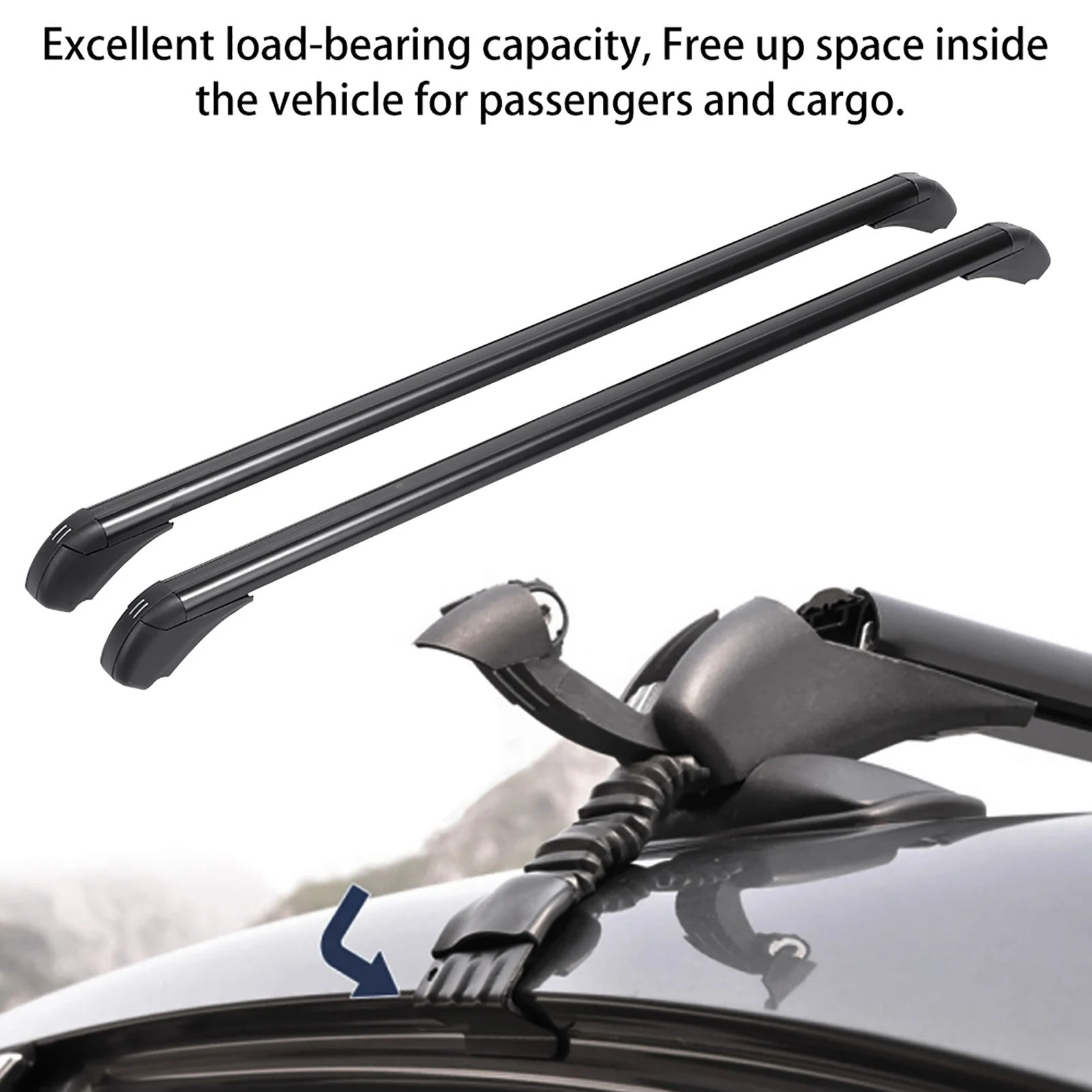 

Car Luggage Roof Roof Rack 2x Aluminum Car Top Luggage Roof Rack Carrier With 2 Keys