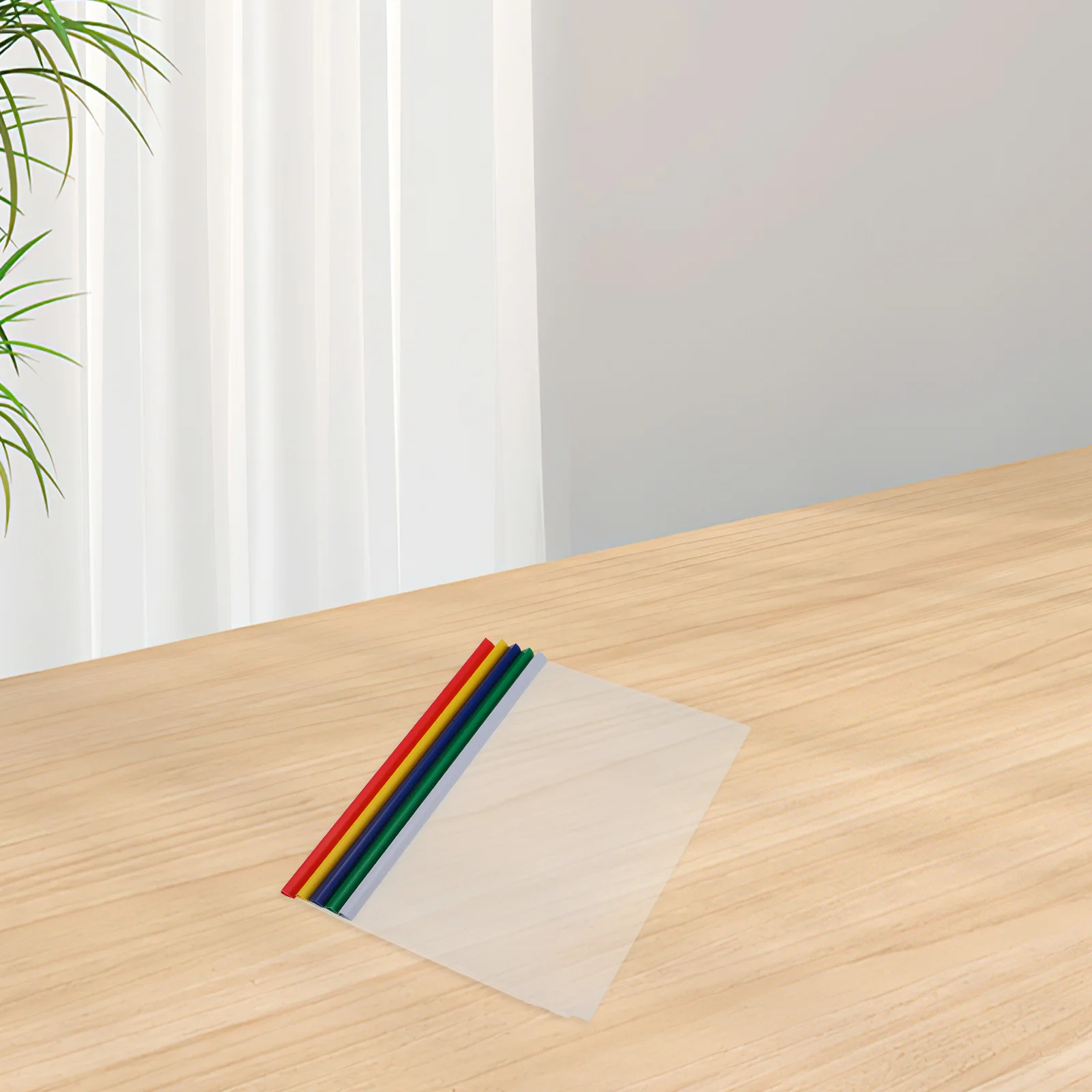 

10 pcs A4 Plastic File Binder Sliding Rod Large Capacity Document Organizer Portable Lever Clamp For Office School Use File