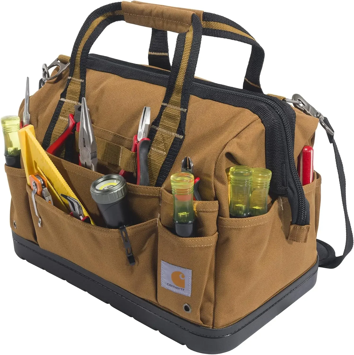 Tool Bag 16-Inch w/ Molded Base, Brown