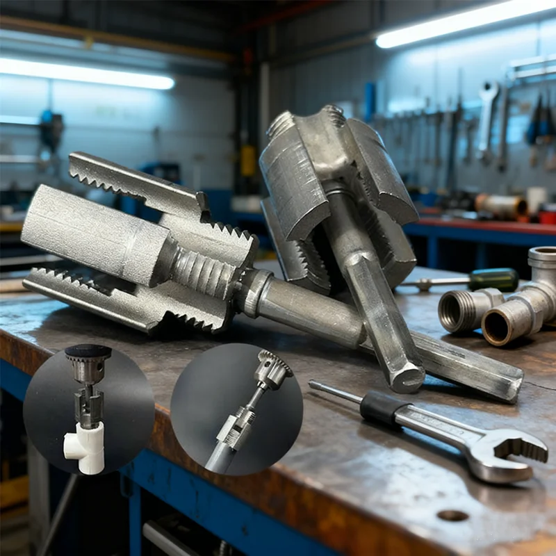 

NEW Professional Pipe Threader Kit, Integrated Internal External Cutter for PVC Pipes, Electric Drill Compatible Threading Tool