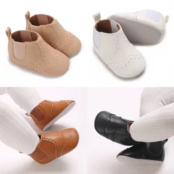 0-18M Newborn Baby Shoes Themed Solid color Boy Shoes Casual Sneakers Soft Sole Non-Slip Toddler Shoes First Walkers 4 Colors