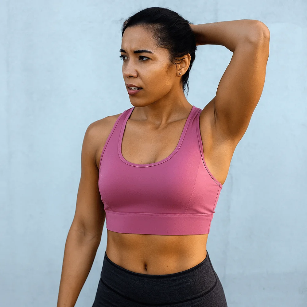 حمالة صدر رياضية بلون سادة على شكل حرف I قابلة للتنفس ومضادة للاهتزاز، حمالة صدر للياقة البدنية قابلة للتعديل، ملابس داخلية مريحة لليوجا للفتيات #1