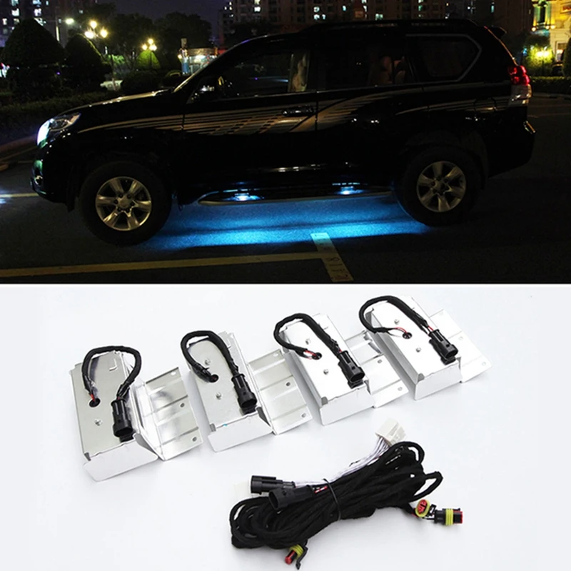 

4Pcs Car LED Door Side Step Running Board Lights For Toyota Land Cruiser Prado FJ 150 2010-2018