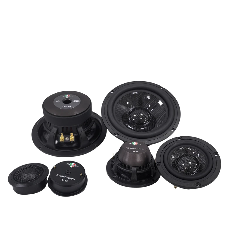 Wholesale Price Full Range Car Door Speakers 3-Way Components RMS 50W Iron Loudspeaker Woofer Mid Audio Sound Car Tweeters