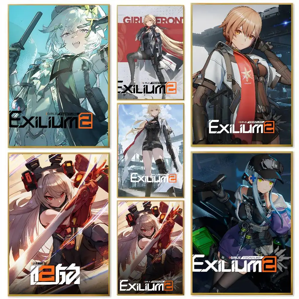 لعبة الفتيات فرونت لاين 2 Exilium ملصق ورقي طباعة غرفة المعيشة المنزلي غرفة نوم مدخل بار مقهى لوحة فنية للديكور #1