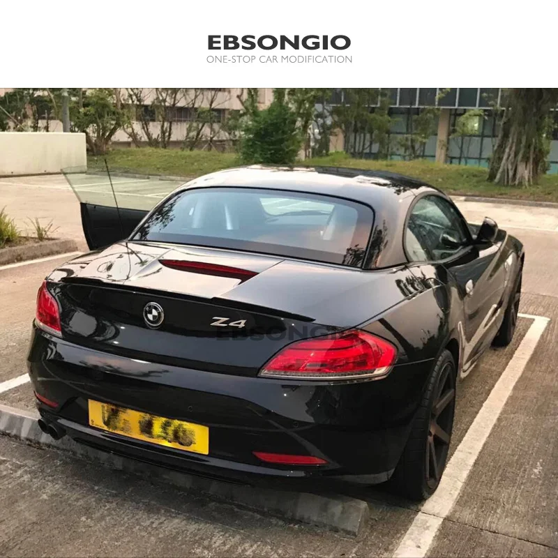 E89 real fibra de carbono spoiler traseiro cauda tronco boot asa capa acessórios do carro para bmw z4 e89 preto fosco spoiler 2009 a 2016