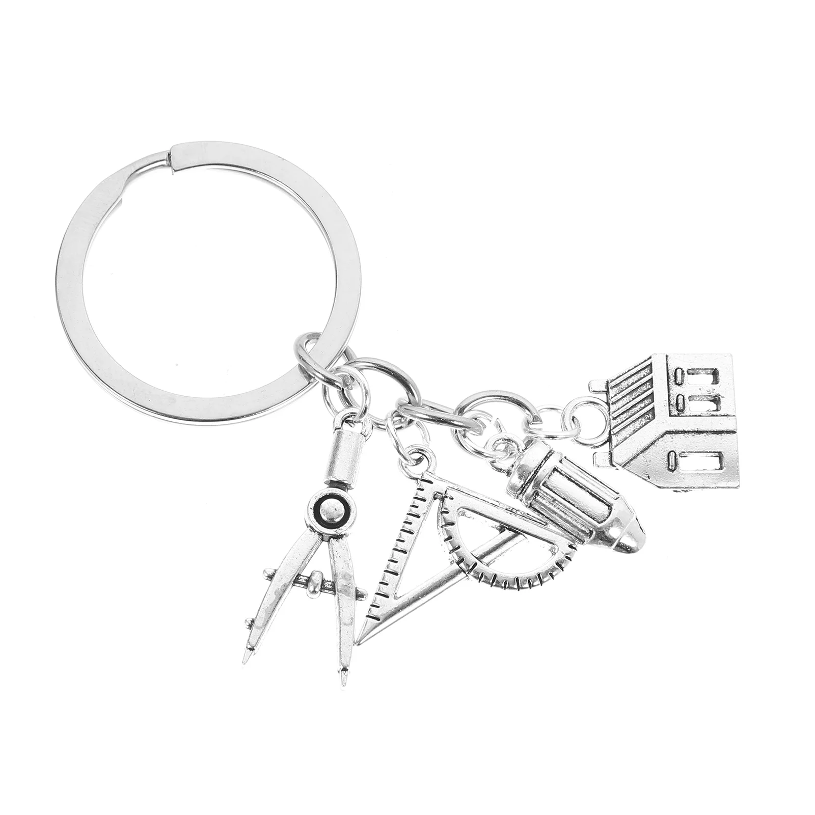 Creative Architect Keychains Graduation Key Rings Pendant Key Holder Zinc Alloy Gift Ornaments for Student Car Key Bag Decor