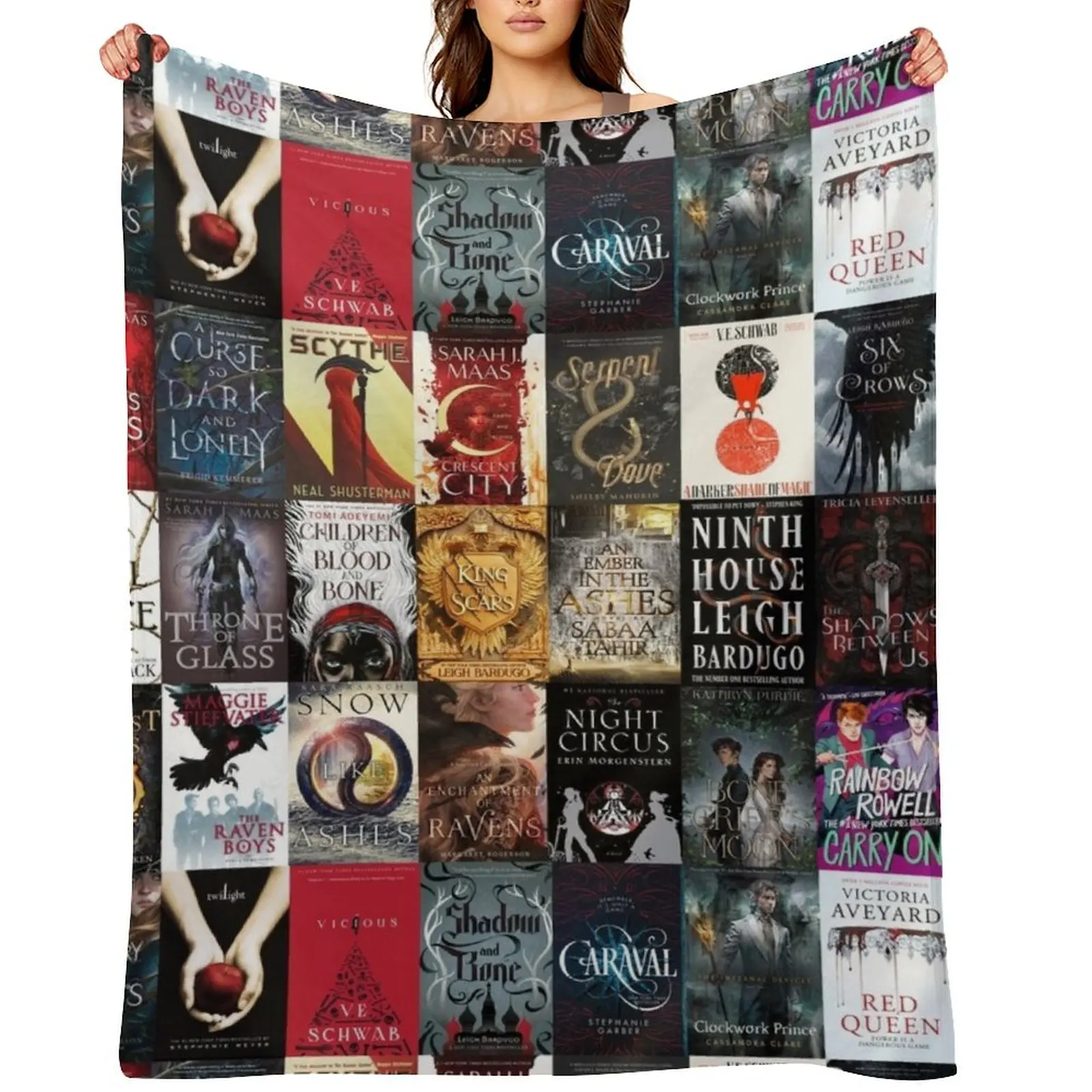 

YA young adult fantasy books blanket custom version 2 Throw Blanket Multi-Purpose Winter beds Cute Plaid Blankets