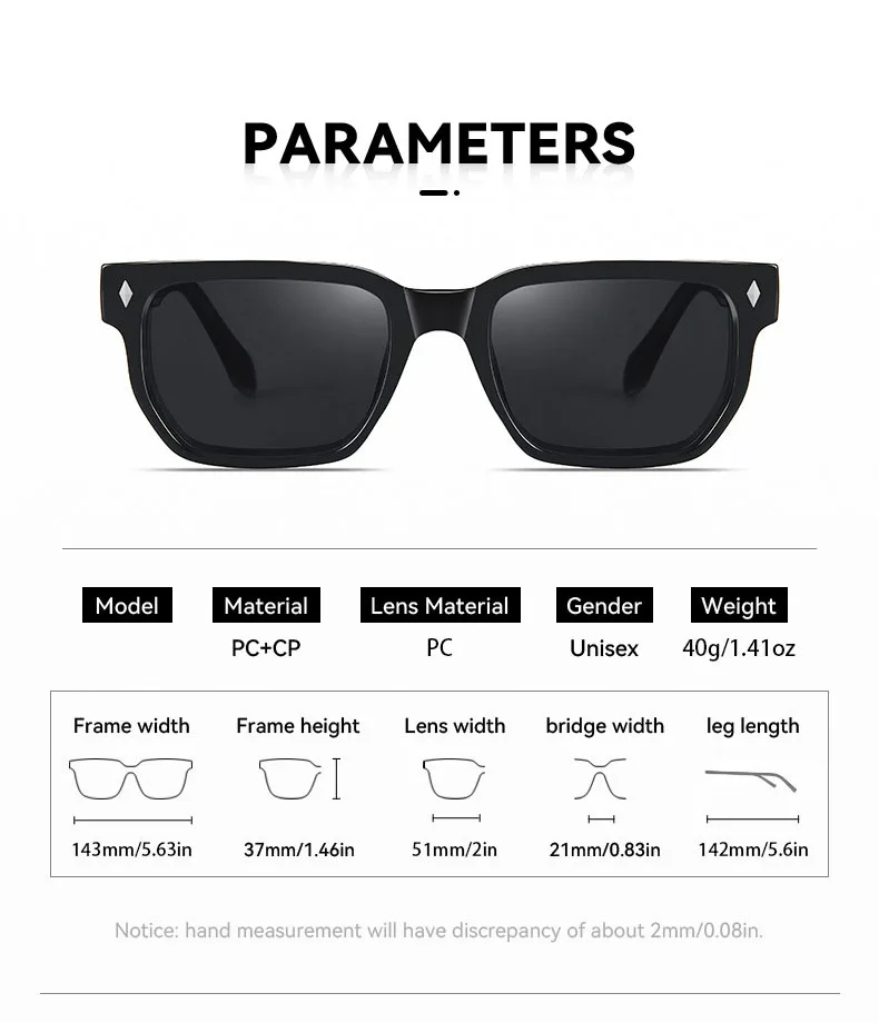 SHAUNA Retro Rivet Rectangle Sunglasses UV400 Sun Glasses