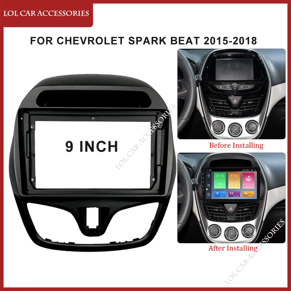 9 Inch For CHEVROLET Spark Beat 2015-2018 Car Radio Stereo 8 Core Android 12 QLED GPS Navigation Head Unit Multimedia Player