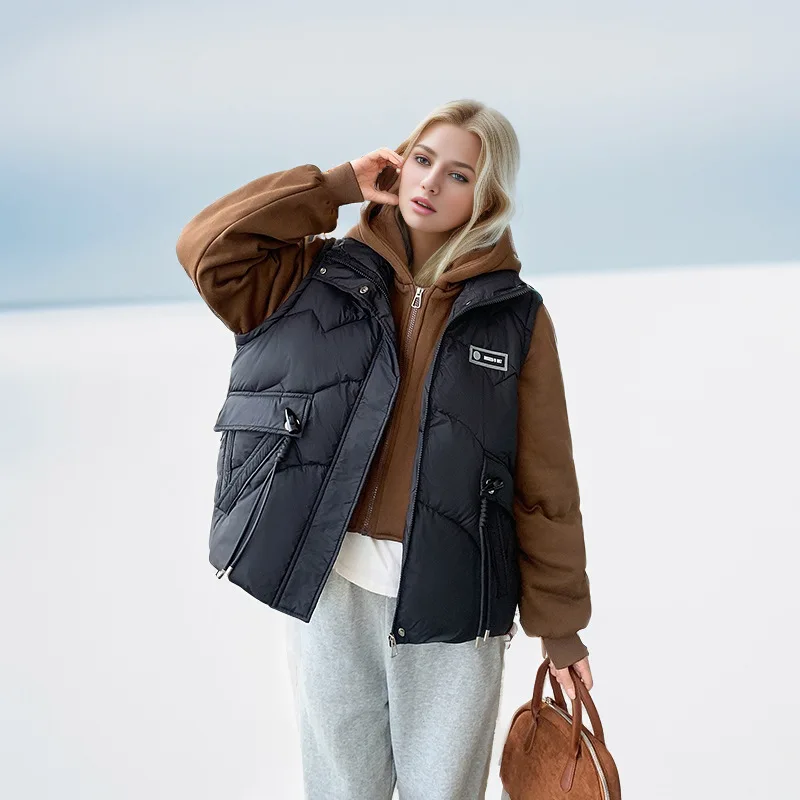 

Женские зимние комплекты из двух предметов, женская парка в контрастную полоску с капюшоном, свободное пальто в корейском стиле для женщин