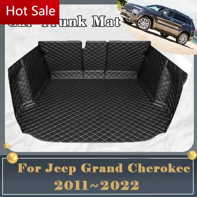 

Коврик для багажника автомобиля для Jeep Grand Cherokee WK2 2011 ~ 2022, грязеотталкивающий коврик на 5 мест, коврик для багажника, задний грузовой поднос, автомобильные аксессуары 2021