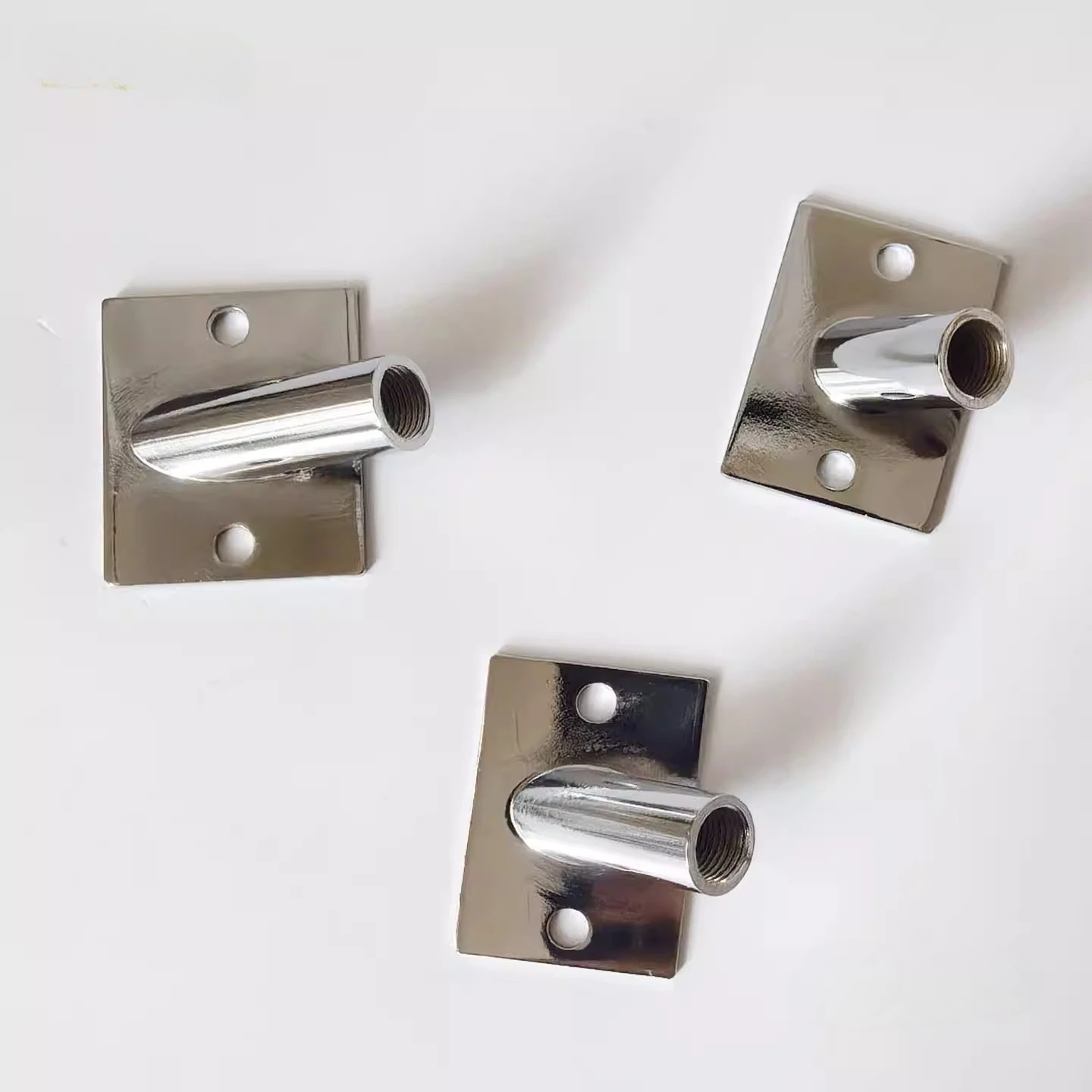 30/45/60 Degrees Bevel Base M10 * 1 Inner Tooth Chrome Small Rectangular Seat Lighting Fixture Fixing Seat DIY Accessories