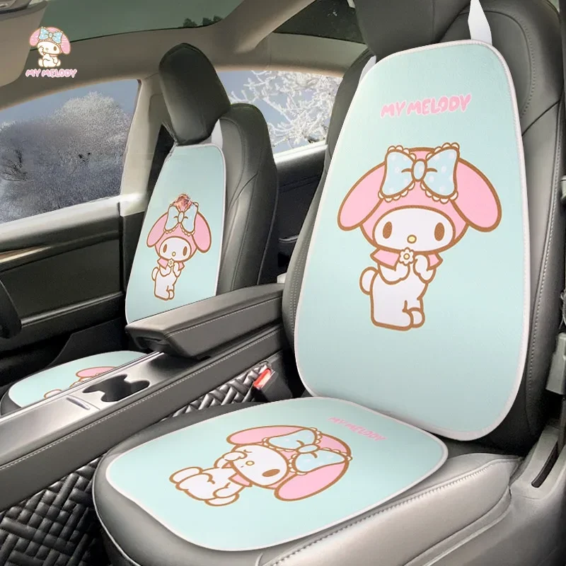 

Sanrioed Cinnamoroll Kuromi Cute Printed Car Seat Cushion Backrest Cartoon Car Interior Accessories Wear Resistant Anti Slip Pad