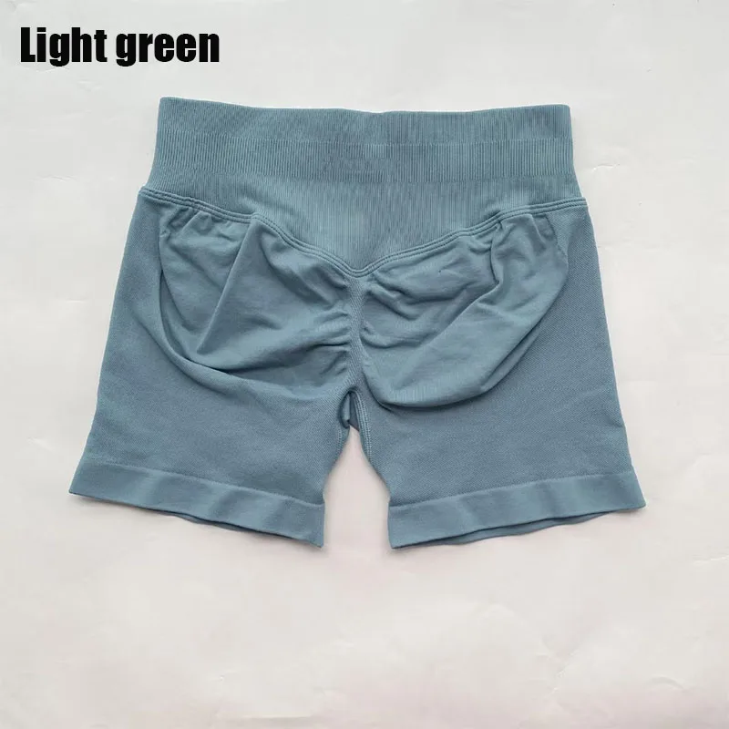 DF L0G0 Dames Impact High Waist Naadloze Hip Lifting Shorts Elastisch Ademend Fitness Yoga Running Workout Shorts